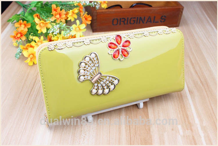 蝶2015手の財布、 シニーpu女性財布、 ジップウォレット-財布問屋・仕入れ・卸・卸売り