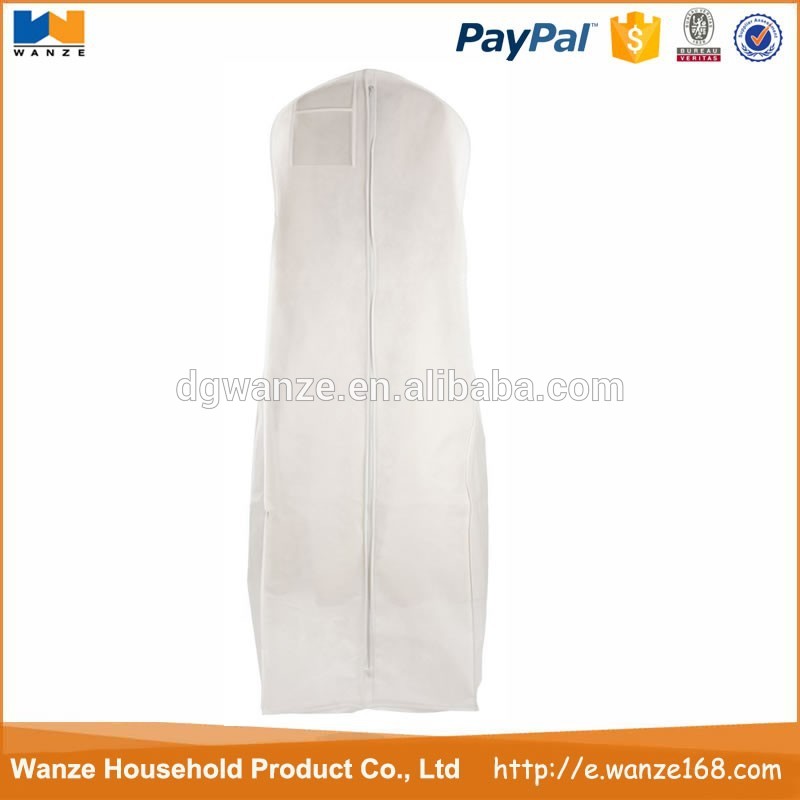 東莞工場カスタマイズされた白いウェディングドレスの衣装袋-ガーメントバッグ問屋・仕入れ・卸・卸売り