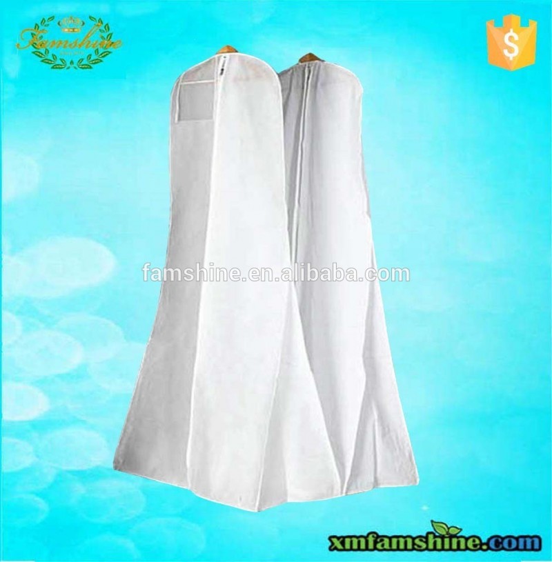 白い不織布のウェディングドレスのためのジッパーガーメントバッグ-ガーメントバッグ問屋・仕入れ・卸・卸売り