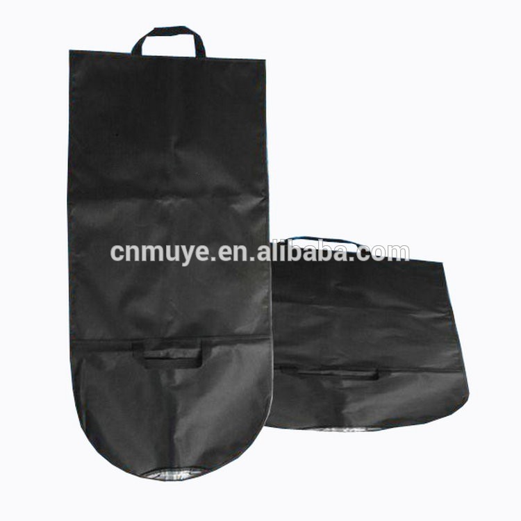 新設計プロモーション通気性のある黒のpp不織布スーツカバー-ガーメントバッグ問屋・仕入れ・卸・卸売り