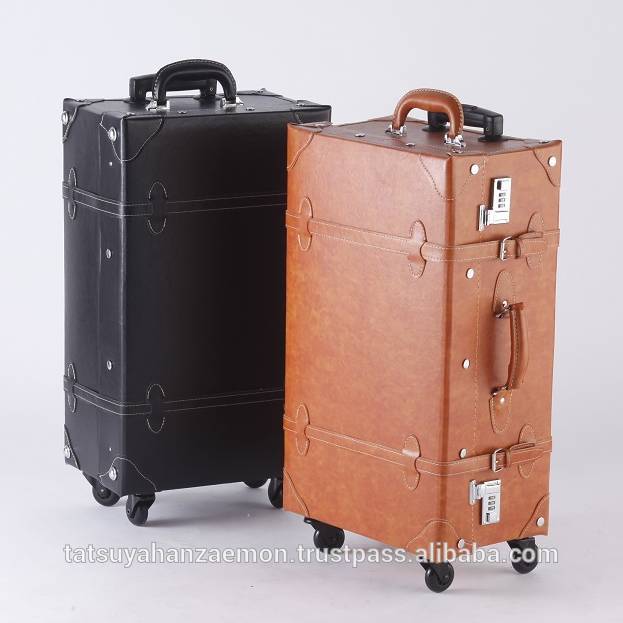 卸売スタイルのヴィンテージトランク革大きい荷物スーツケースpvc生地日本で売れているホット-ラゲッジバッグ問屋・仕入れ・卸・卸売り