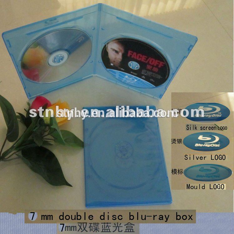 7mmブルーレイブルーレイダブルdvdケースの穴と穴のロゴ-CDバッグ、ケース問屋・仕入れ・卸・卸売り