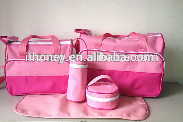 卸売ピンクフルセットママかわいいおむつ新生児赤ちゃんの袋-おむつ用バッグ問屋・仕入れ・卸・卸売り