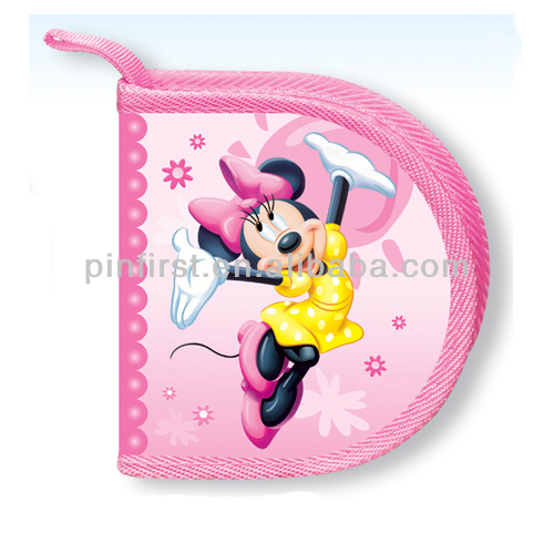 新しいppプラスチック製のハーフ- 円ミッキーマウス24cdケースを保持してい-CDバッグ、ケース問屋・仕入れ・卸・卸売り