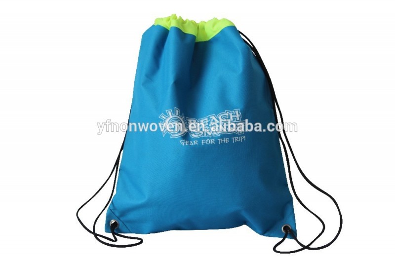 カスタマイズされた印刷された防水巾着バックパックの袋のロゴのポリエステル綿不織布-プロモーションバッグ問屋・仕入れ・卸・卸売り