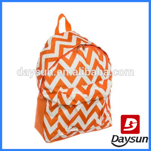 シェブロン・オレンジ白女の子新しいデザインスクールバッグ-スクールバッグ問屋・仕入れ・卸・卸売り