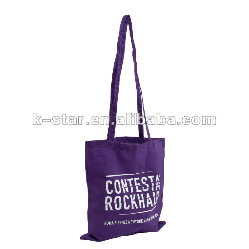 紫色のキャンバスエコカスタムの綿の買い物袋-プロモーションバッグ問屋・仕入れ・卸・卸売り