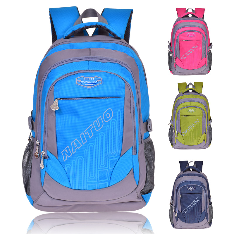 ナイロン2015熱い販売の学校のバックパックの袋oemができによって学生のための印刷のロゴ-スクールバッグ問屋・仕入れ・卸・卸売り