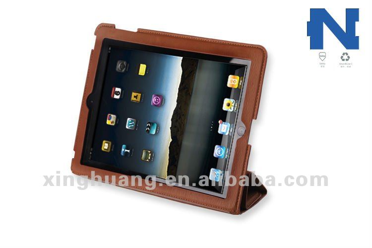 新しいipadのためのスリムレザーケース、 puレザースマートカバーケース-PDAバッグ、ケース問屋・仕入れ・卸・卸売り