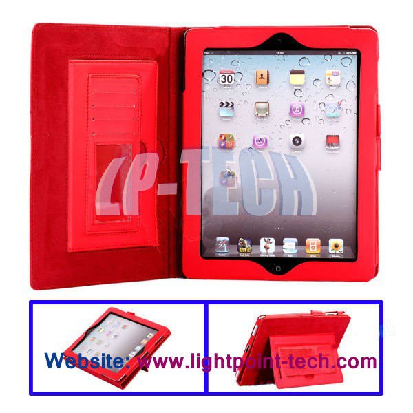 りんごのipadのための締縄の革箱が付いている革IDの帯出登録者-PDAバッグ、ケース問屋・仕入れ・卸・卸売り