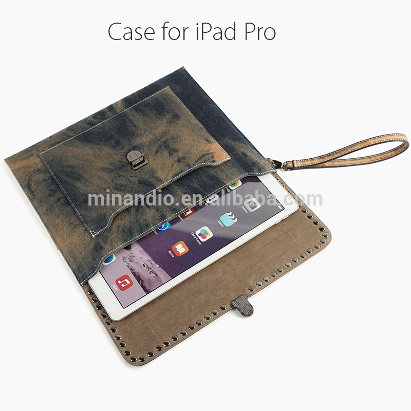 プロのipad用本革ケース、 本物の革のケースフリップケースのためのプロ12.9"-タブレットのカバー及び箱問屋・仕入れ・卸・卸売り