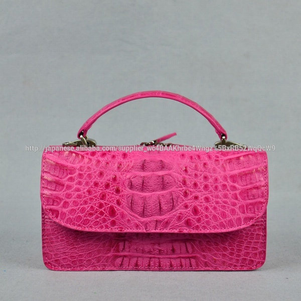 クロコダイルミニクロスボディショルダーbag_exotichandbag_minibag_女性女性ピンクのクロコダイルバッグ-ハンドバッグ問屋・仕入れ・卸・卸売り