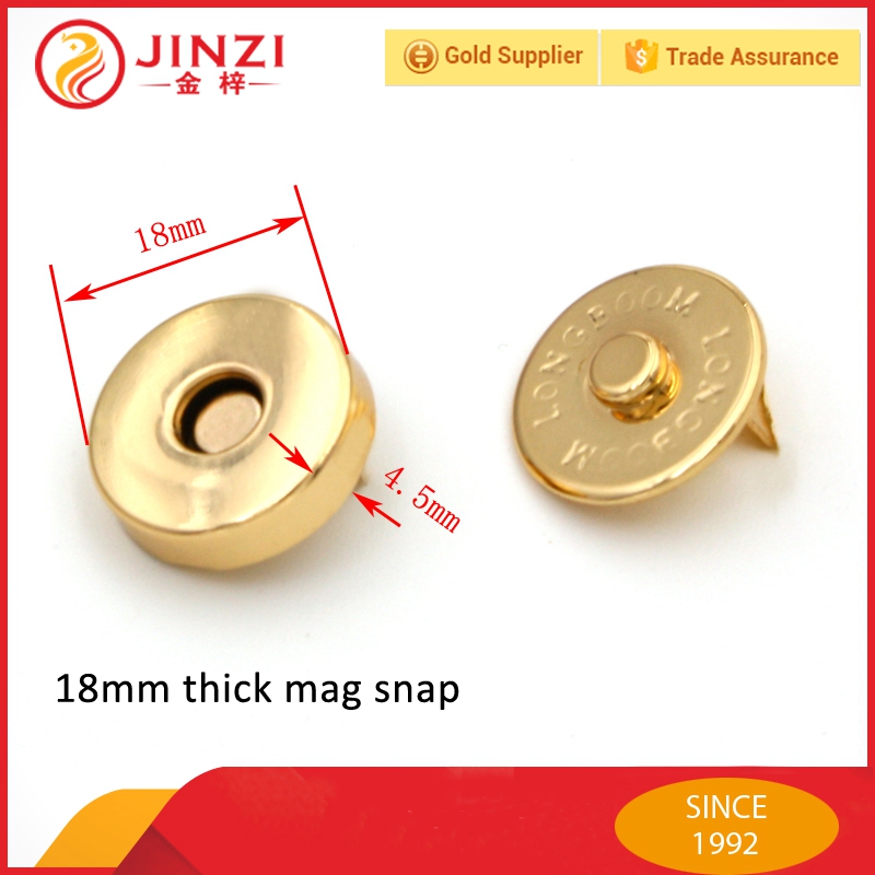 金属jinzi18ミリメートルマグネットボタン、 強い磁気スナップボタン、 ハンドバッグのための磁気ボタン-バッグ用パーツ問屋・仕入れ・卸・卸売り