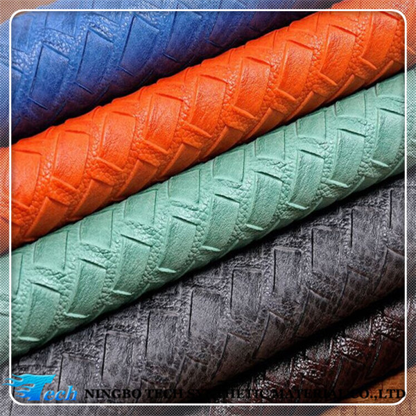 最新のスタイル織らパターンエンボス加工puレザーバッグ用( ボルサsinteticoscueroパラ)-バッグ素材問屋・仕入れ・卸・卸売り