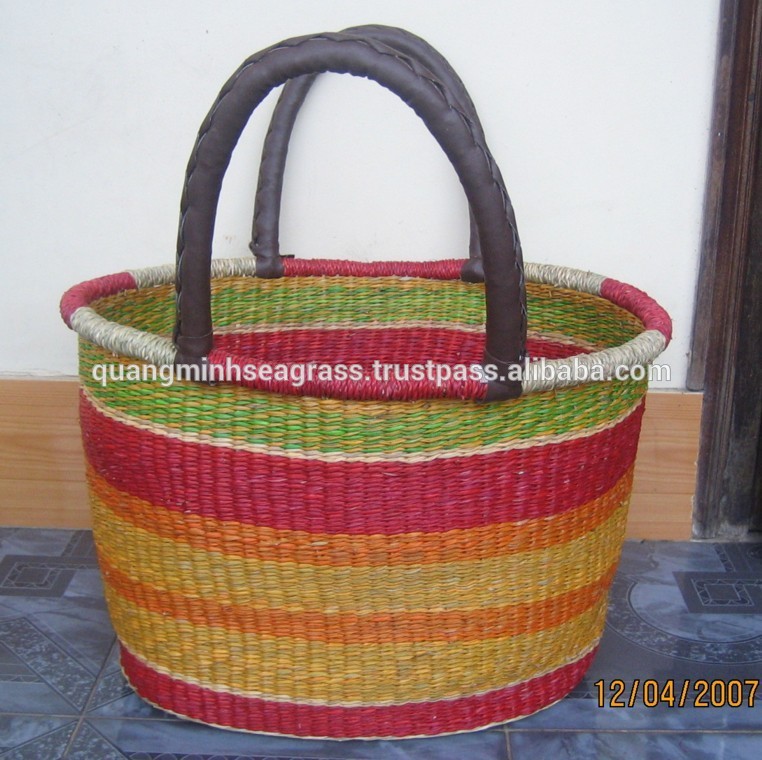 エコ- フレンドリーな、 伝統的な、 色海草の袋、 ビーチバッグ、 わら袋、 美しい、 ベトナム製は良い価格-ハンドバッグ問屋・仕入れ・卸・卸売り