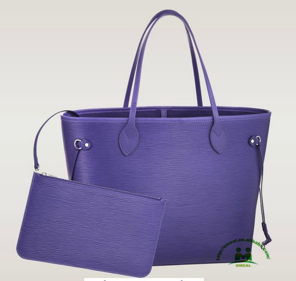 ハイエンドの品質エピ紫革のハンドバッグファッション女性ハンドバッグのドロップシップペイパル-ハンドバッグ問屋・仕入れ・卸・卸売り