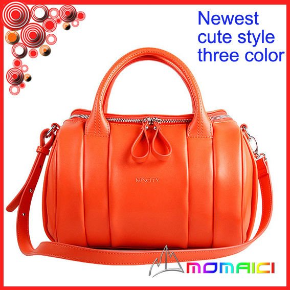 最新のデザイナーオレンジ色本革のレディースハンドバッグ女の子のショルダーバッグ-ハンドバッグ問屋・仕入れ・卸・卸売り