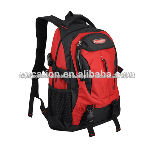 赤リップストップ素材のバックパックの通学スポーツバッグ-ダッフルバッグ問屋・仕入れ・卸・卸売り