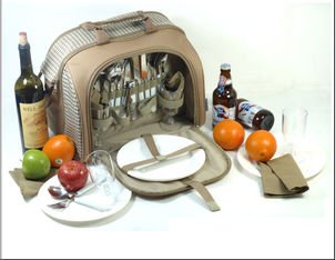食事用器具類が付いている600Dオックスフォード4人のピクニックキャンプ袋-ピクニックバッグ問屋・仕入れ・卸・卸売り