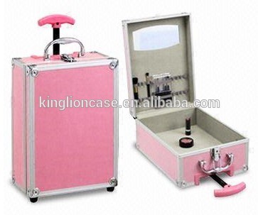 ピンクの革トロリーkl-mc246デザイナー化粧品例-その他バッグ類問屋・仕入れ・卸・卸売り