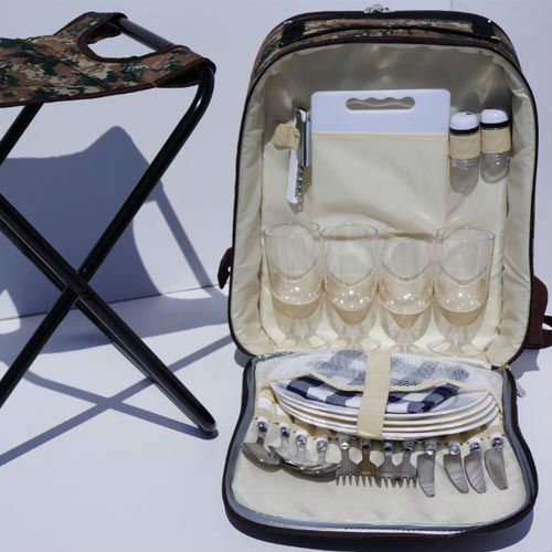 屋外のピクニックバッグ4名オーガナイザー、 レジャーバッグ( bxj001)-ピクニックバッグ問屋・仕入れ・卸・卸売り