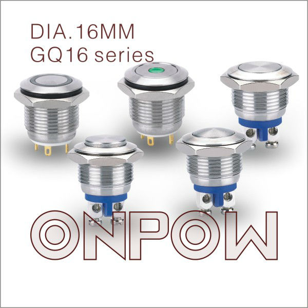 Onpowプッシュボタン( gq16シリーズ、 16mm、 ce、 rohs指令、 reach、 ip65)-押しボタンスイッチ問屋・仕入れ・卸・卸売り