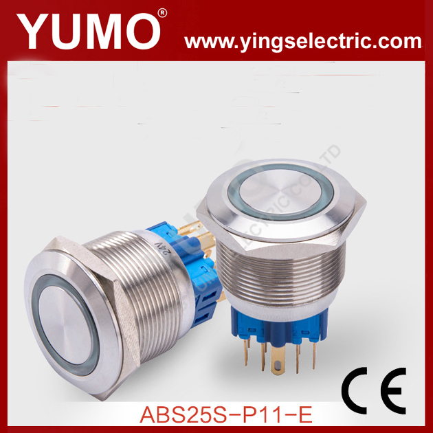 熱い販売のabs25s-p11-e8mm12mm16mm19mm22mm25mmip67モーメンタリ3-250vdc/acの金属プッシュボタンボタンスタータースイッチを押す-押しボタンスイッチ問屋・仕入れ・卸・卸売り