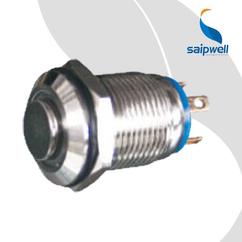 Saip/saipwell赤青丸ip65防水工業用8mm12mm16mm22mm25ミリメートルのステンレス鋼のプッシュボタンスイッチ-押しボタンスイッチ問屋・仕入れ・卸・卸売り