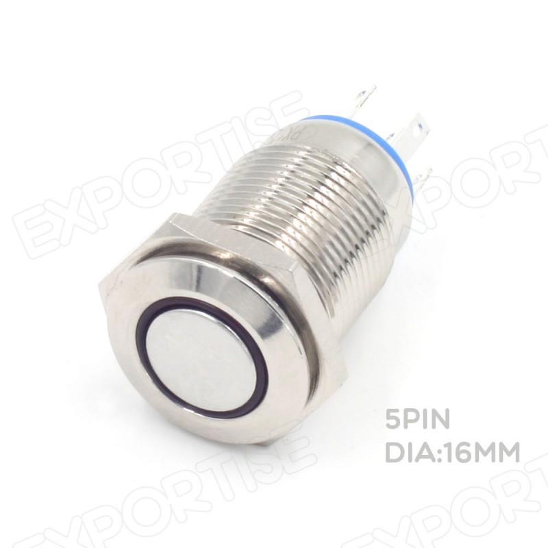 赤色ledプッシュボタン金属on/16mmled電源オフスイッチプッシュスイッチ-押しボタンスイッチ問屋・仕入れ・卸・卸売り