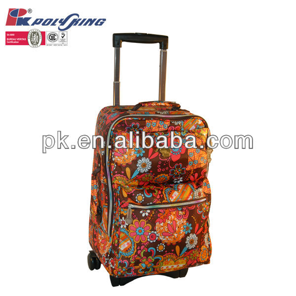 古典的なカラフルな旅行トロリー荷物袋( pk- 10014)-キャリーバッグ問屋・仕入れ・卸・卸売り
