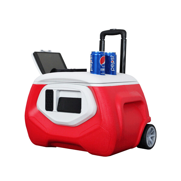 トロリータイプと缶使用パティオクーラーボックスで車輪-スピーカー問屋・仕入れ・卸・卸売り