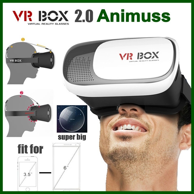 ヘッドマウントプラスチックvrボックス2.0バージョンvr仮想現実メガネgoogle段ボール3dゲーム映画用3.5 "-6.0"スマート電話-3Dメガネ問屋・仕入れ・卸・卸売り