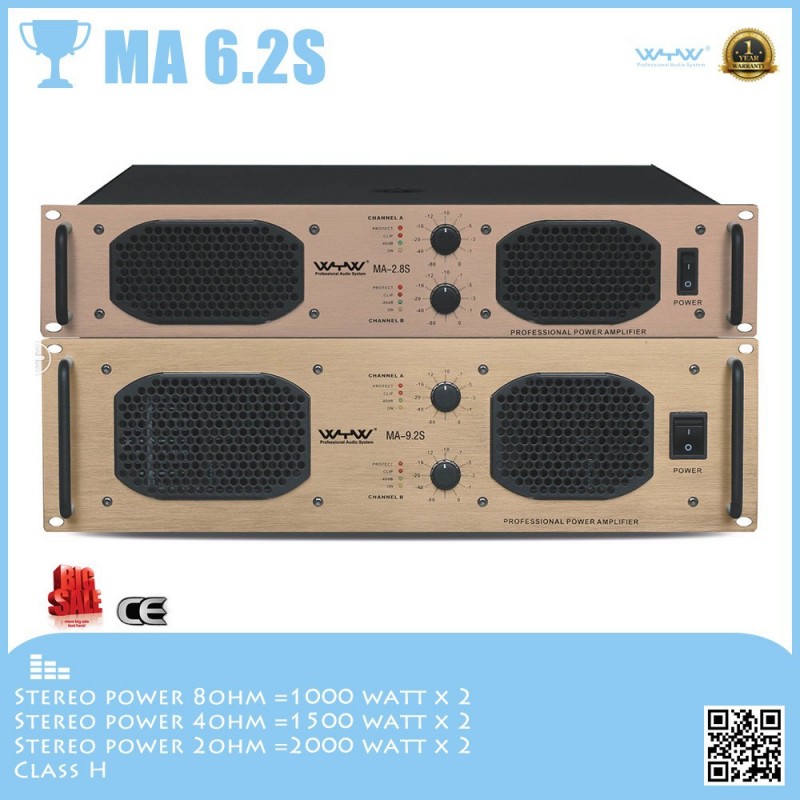 ステレオ パワー アンプ 2.0 MA6.2S クラス h プロ オーディオ アンプ-アンプ問屋・仕入れ・卸・卸売り