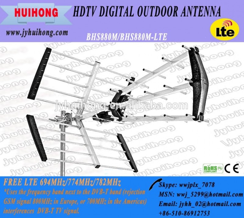 新しいhdtv dvb-t2屋外テレビアンテナBHS880M lte-テレビアンテナ問屋・仕入れ・卸・卸売り