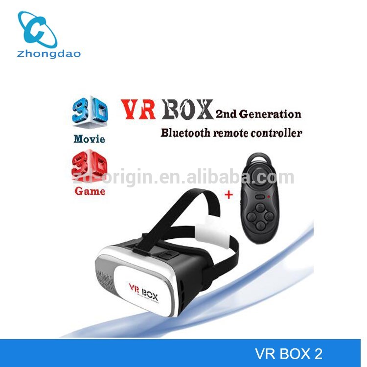 新しい google段ボール headmount vr ボックス 2.0 バージョン vr仮想3d メガネ + スマート ワイヤレス bluetooth リモート コントローラーゲームパッド-3Dメガネ問屋・仕入れ・卸・卸売り