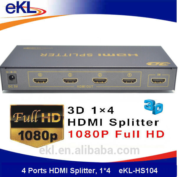 Ekl 1080 p 4ポートのhdmiスプリッタ1 × 4-ラジオ、テレビ放送設備問屋・仕入れ・卸・卸売り