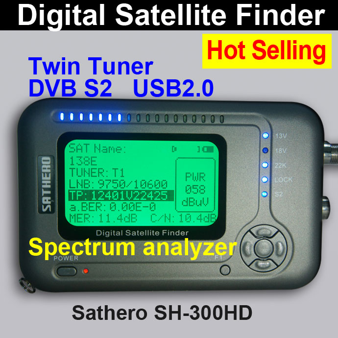 3.5インチsathero SH-300HD dvb-s/s2 hd衛星テレビ信号キャプチャデバイスと取り外し可能なバッテリー-衛星チューナー問屋・仕入れ・卸・卸売り
