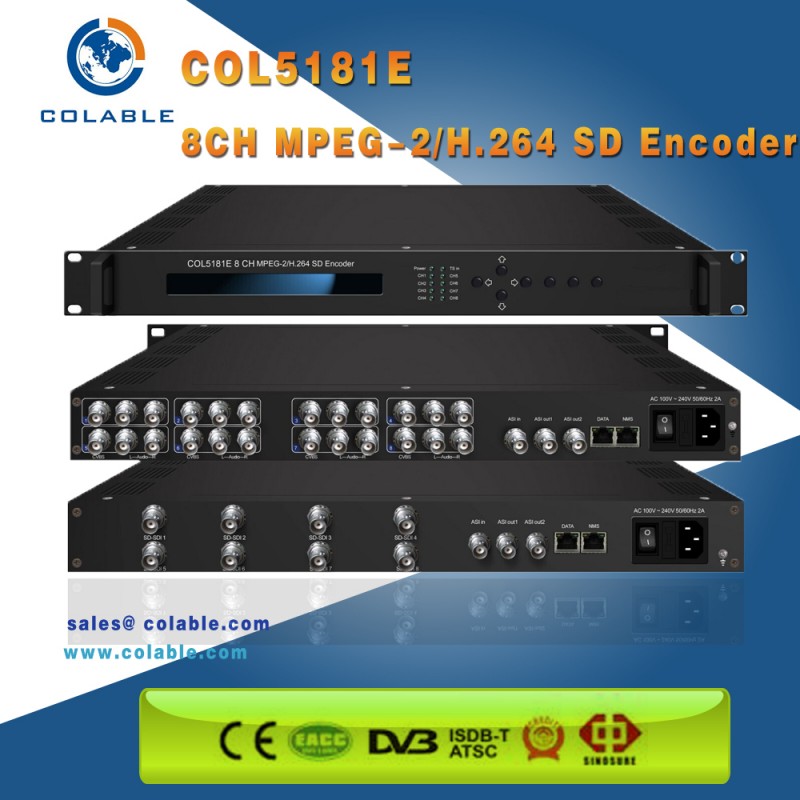 81sdmpeg2/h。 ビデオエンコーダ264高- performacedcol5181eケーブルテレビのヘッドエンド装置-ラジオ、テレビ放送設備問屋・仕入れ・卸・卸売り