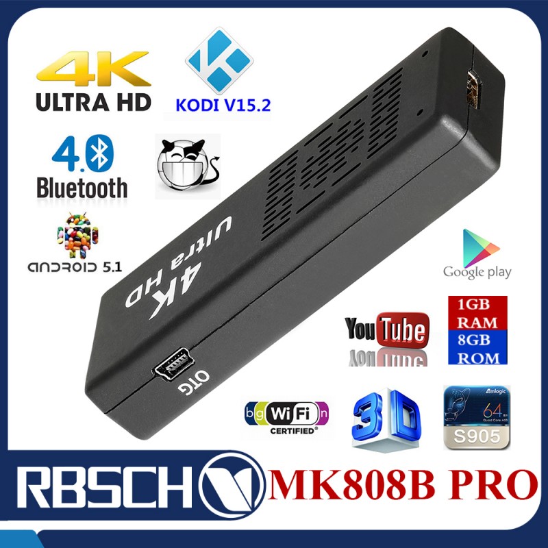 Mk808bプロアンドロイド5.1スマートテレビスティックミニpc mk808bプロamlogic s905-セットトップボックス問屋・仕入れ・卸・卸売り