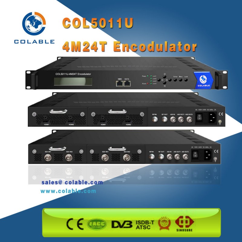 Mpeg2/h。 264ac3hdビデオとオーディオエンコーダ変調器、 チャンネルのhd4mi/sdirf変調器へcol5011u- 4m24t-ラジオ、テレビ放送設備問屋・仕入れ・卸・卸売り