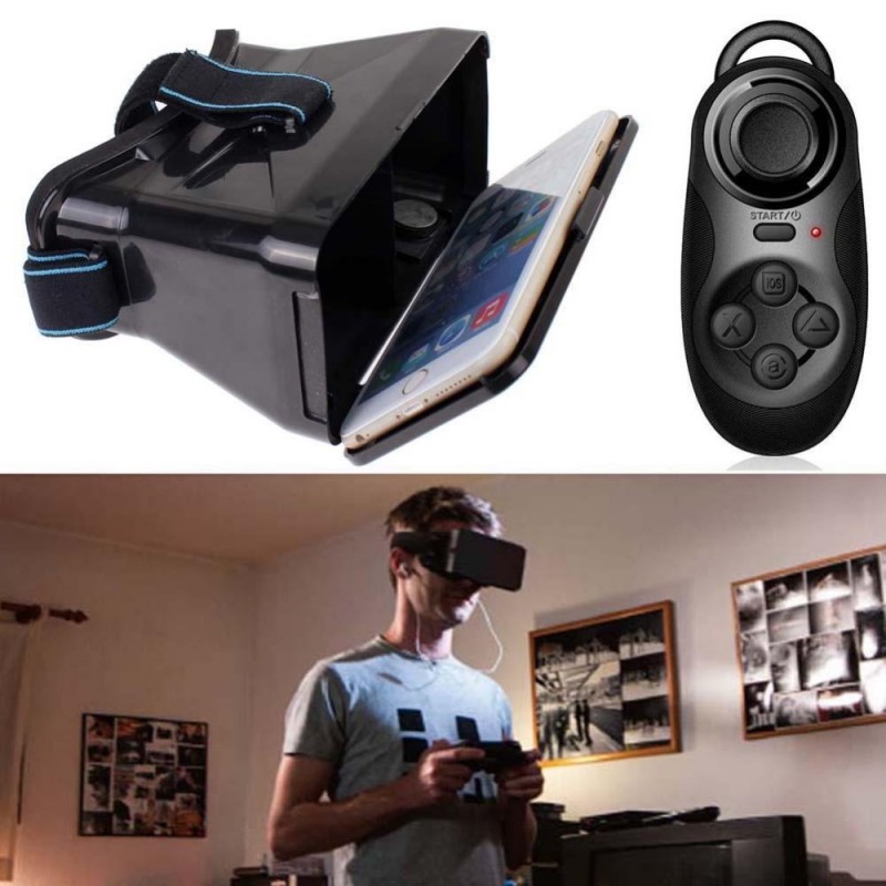 仮想現実3dガラスvrボックスgoogle段ボール+ bluetoothコントローラマウスbg、vr google-3Dメガネ問屋・仕入れ・卸・卸売り