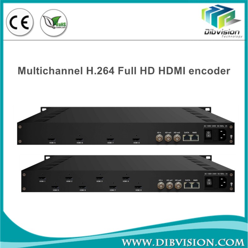 8 ch HD-MI h 264ビデオエンコーダハードウェア用dvbとiptvアプリケーション-ラジオ、テレビ放送設備問屋・仕入れ・卸・卸売り