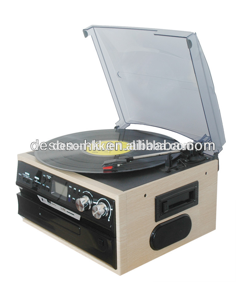 TR-17CD: cd ビニール レコード プレーヤー ラジオ usb記録カセット と木製ヴィンテージデザイン-問屋・仕入れ・卸・卸売り