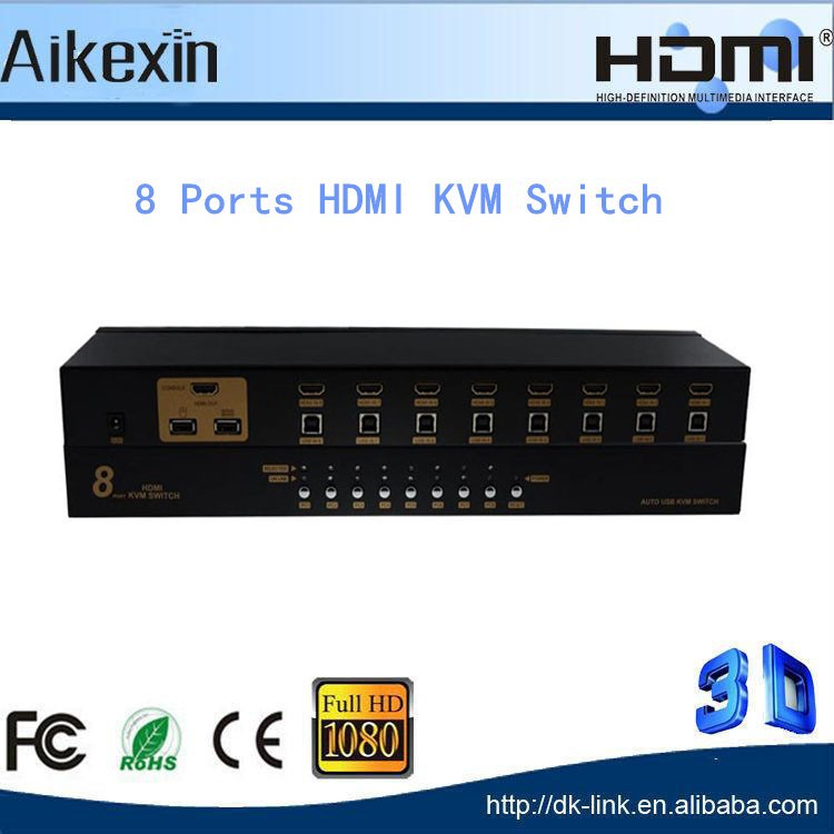 8ポートスイッチ8 × 1 usb hdmi kvmスイッチャー8で1アウトkvmスイッチ金属ボックス1080 p Hdmi 1.3b-その他ホームオーディオ、ビデオ機器問屋・仕入れ・卸・卸売り