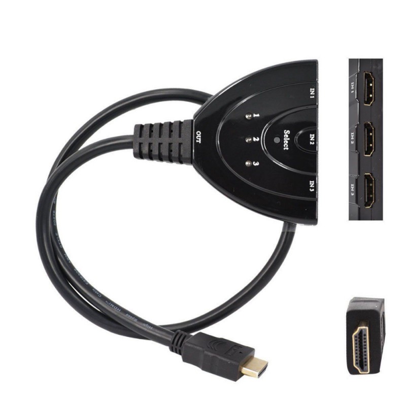 3 ポート hdmi スイッチ/スイッチャー/セレクタ/スプリッタ で アクセサリー ワイヤーワインダー-その他ホームオーディオ、ビデオ機器問屋・仕入れ・卸・卸売り