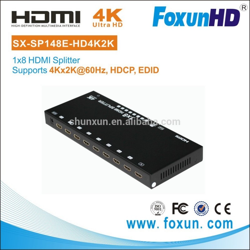 Hdmishunxunsx-sp148e-hd4k2k2.0サポート4kx2k@60hz8ポートhdmiスプリッタ-その他ホームオーディオ、ビデオ機器問屋・仕入れ・卸・卸売り