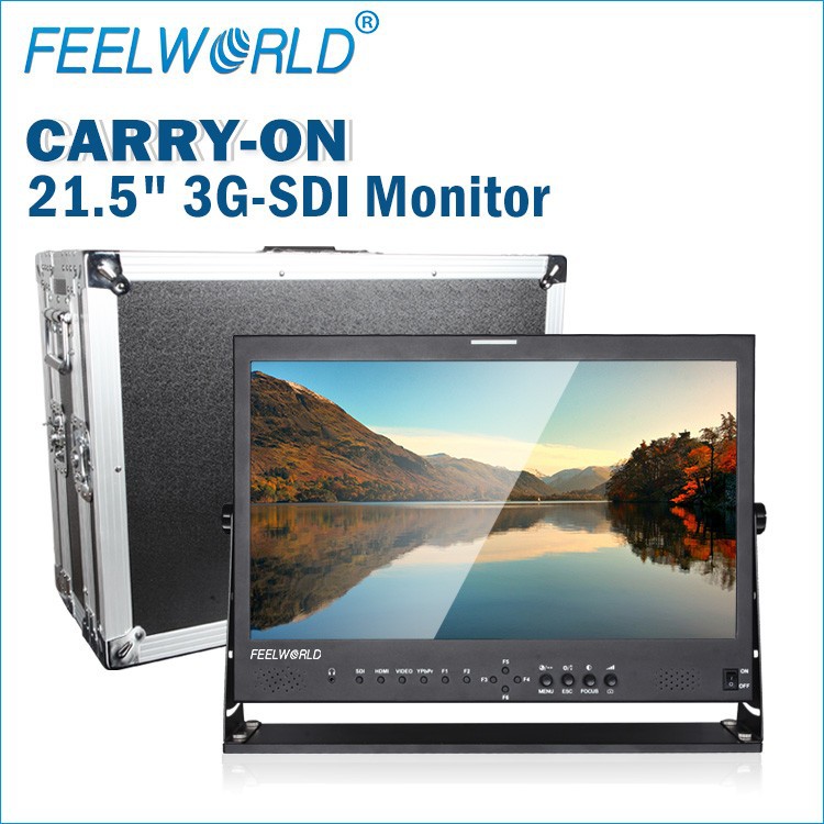 21.5 インチ コンテナ負荷高解像度1920 × 1080 ips hdmi sdi放送プロンプター モニター付き アルミ ケース-その他ホームオーディオ、ビデオ機器問屋・仕入れ・卸・卸売り