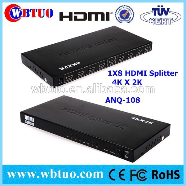 Hdmi1.43d4k、 2k8ポートhdmiスプリッタ-その他ホームオーディオ、ビデオ機器問屋・仕入れ・卸・卸売り