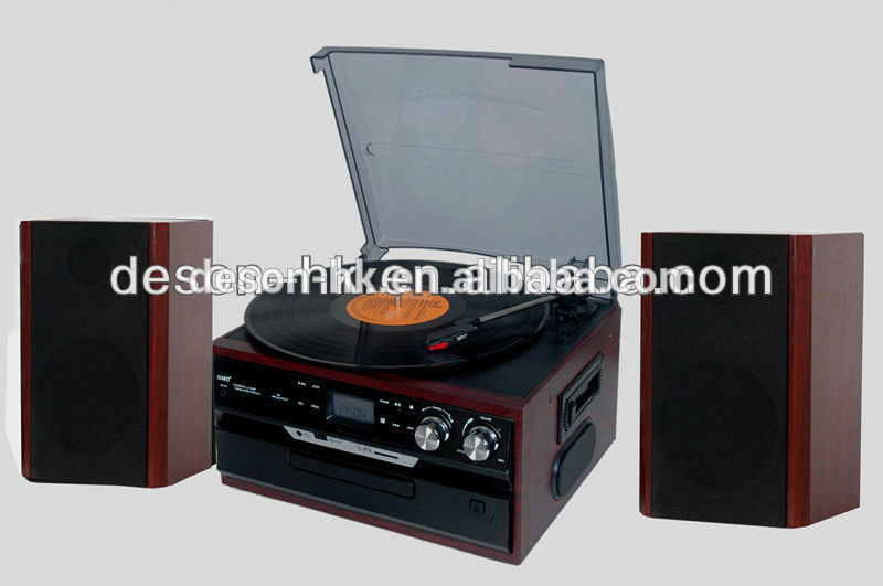 クラシック ヴィ ンテ ージ デザイン!!! マルチ ターン テーブル & ベルト駆動型ターン テーブル & ビニール レコード で aux入力& usb/sd記録/ cd プレーヤー/am 、 fm ラジオ-問屋・仕入れ・卸・卸売り