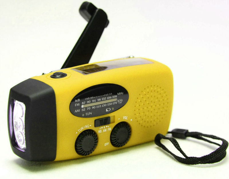 ダイナモソーラーam/fm noaaラジオ懐中電灯1000 mahバッテリusb 5ボルト出力-家のラジオ問屋・仕入れ・卸・卸売り